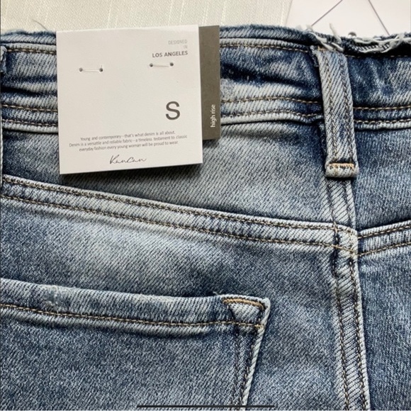 KanCan HIGH RISE DENIM SHORTS - Picture 7 of 8